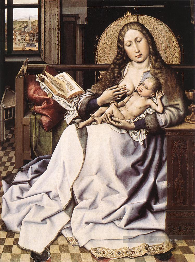 La Vierge à l’Enfant devant un écran de feu Robert Campin Peintures à l'huile